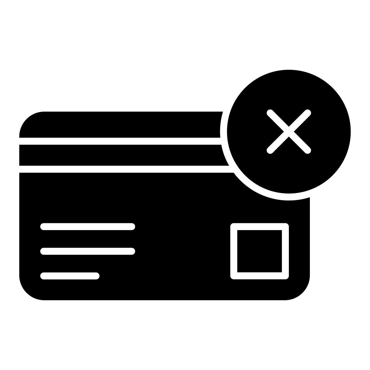 Carta bancomat rifiutata icon