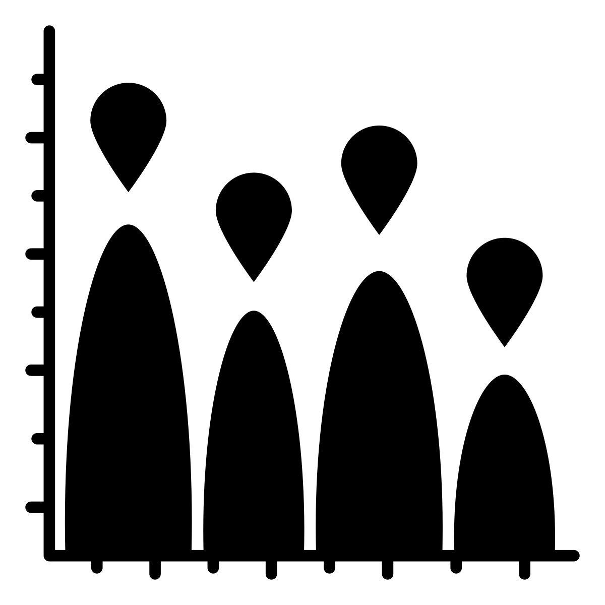 bell curve chart icon