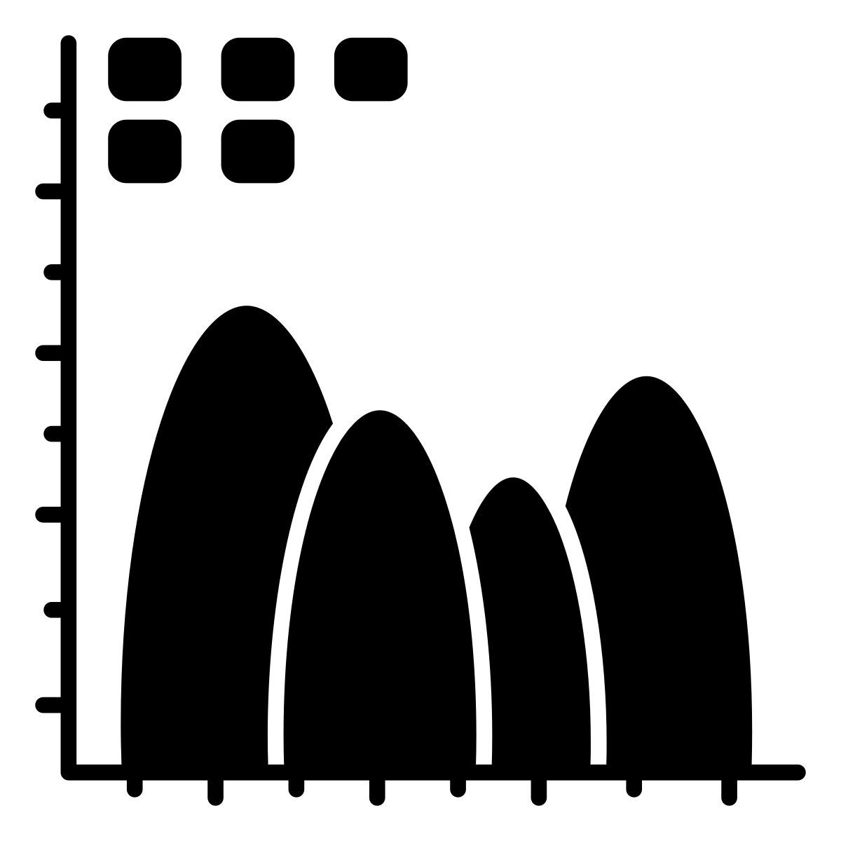 bell curve chart icon