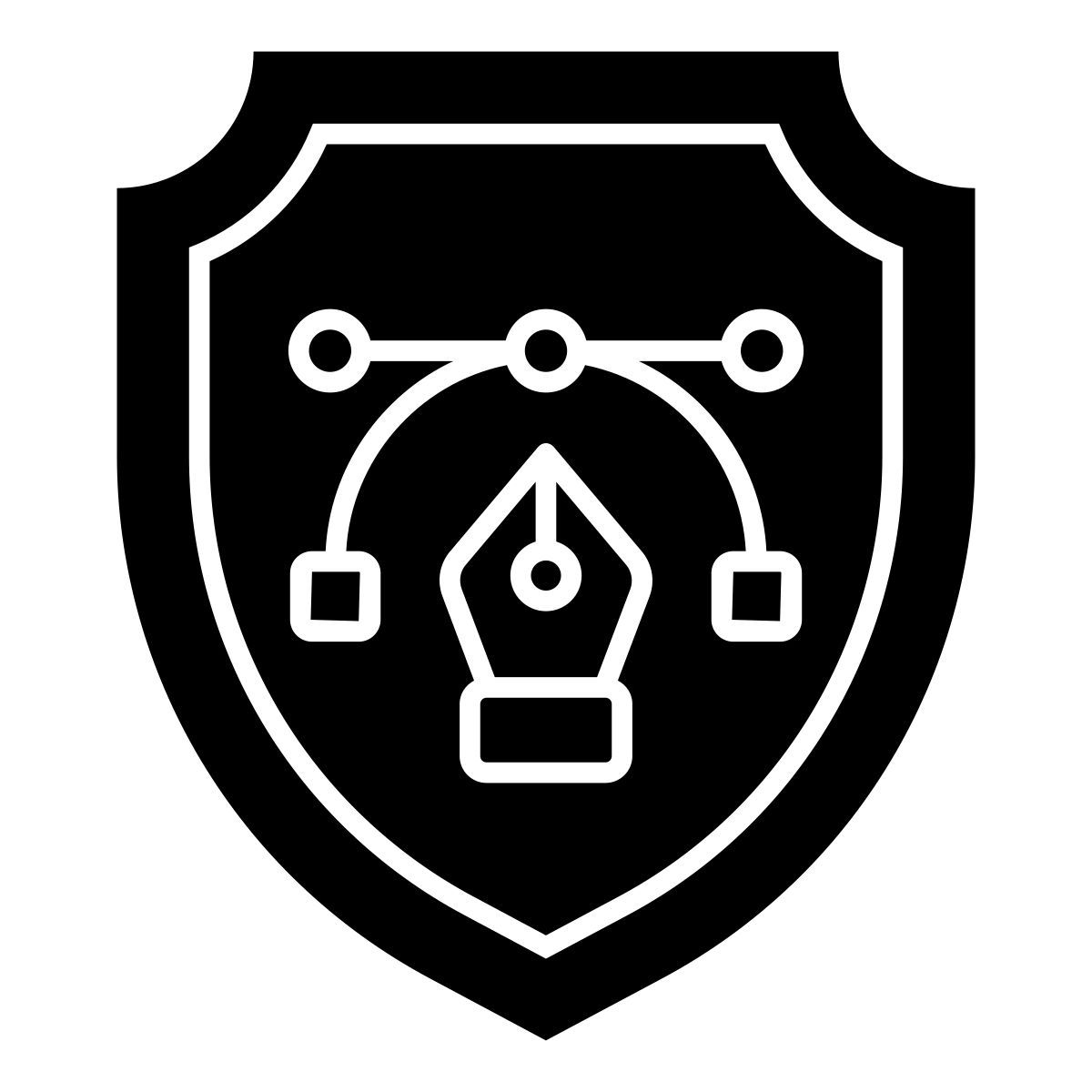 sicurezza di bezier icon