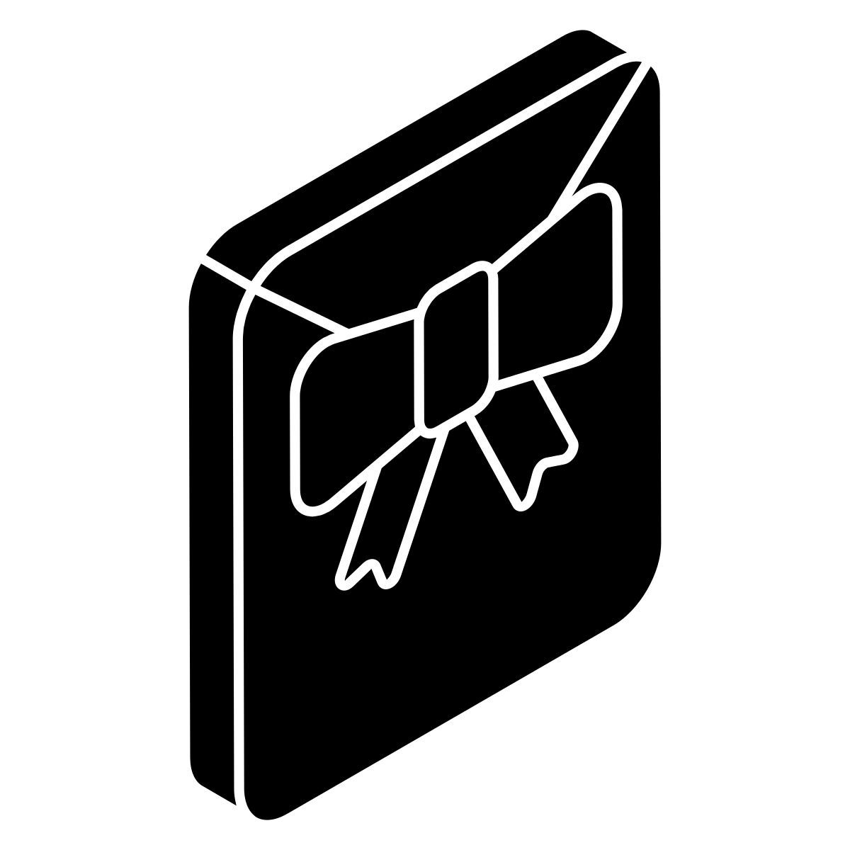 christmas gift envelope icon