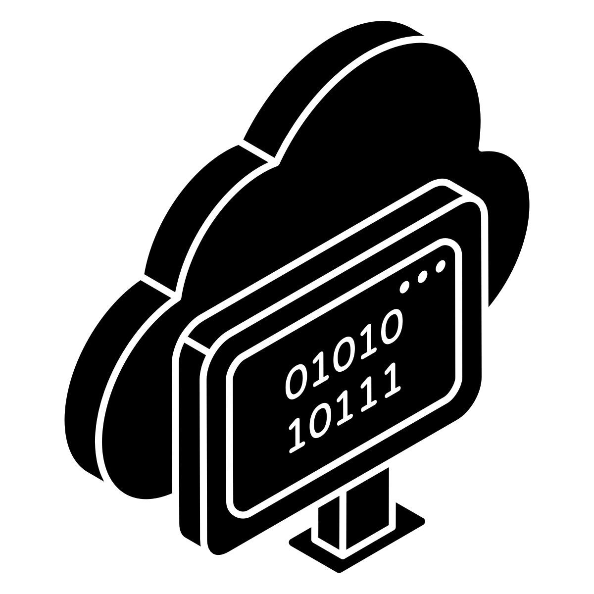 données binaires du cloud icon