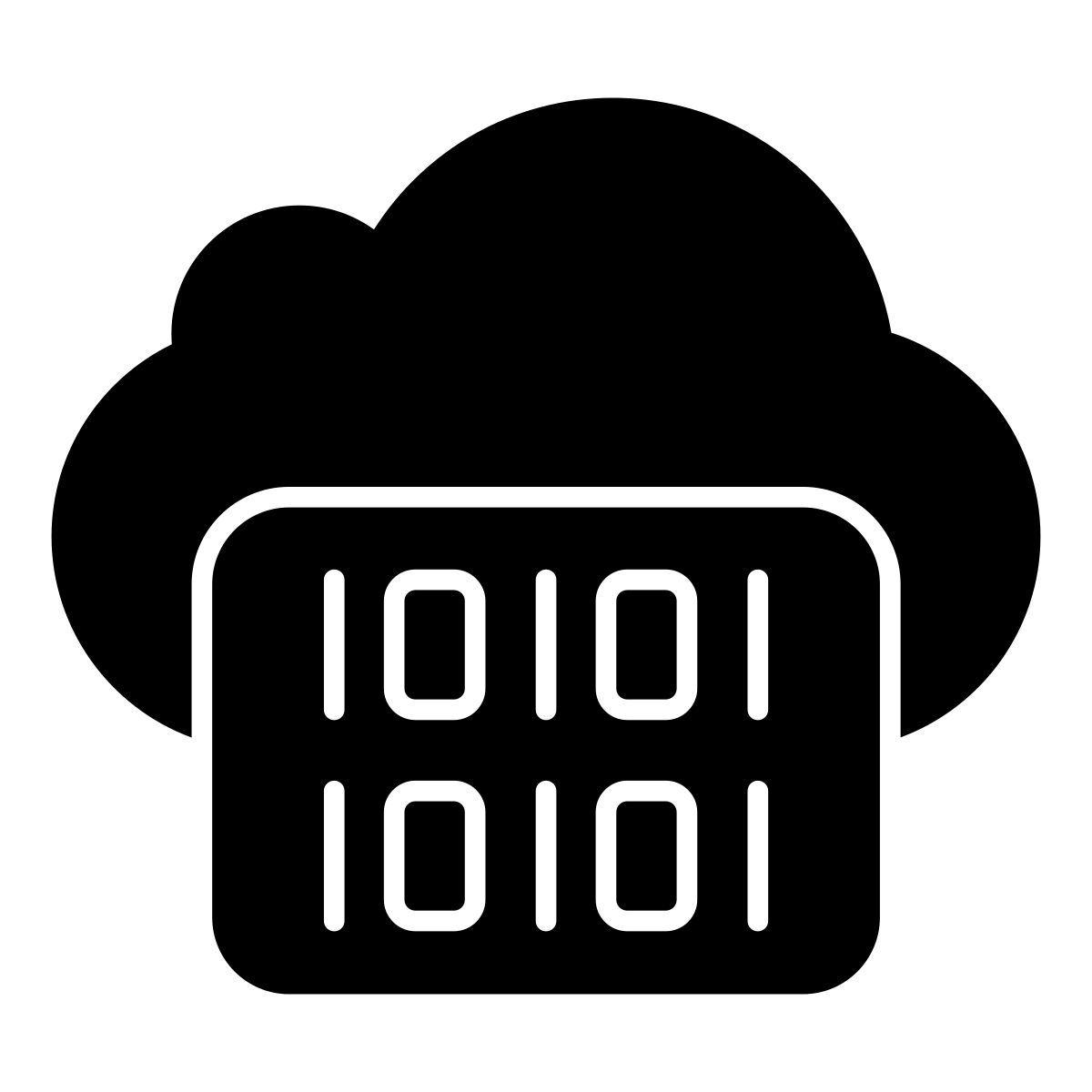 données binaires du cloud icon
