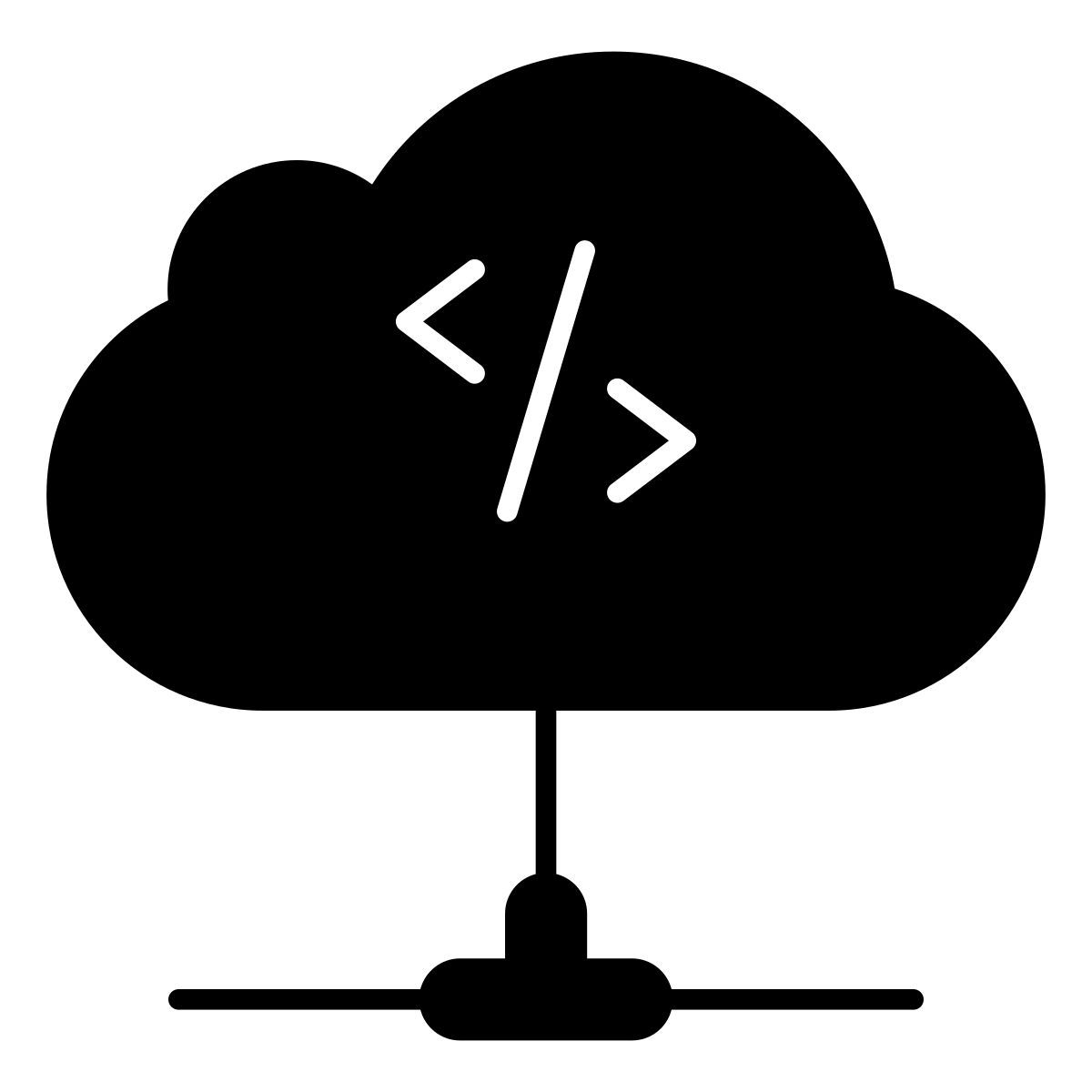 cloud coding icon
