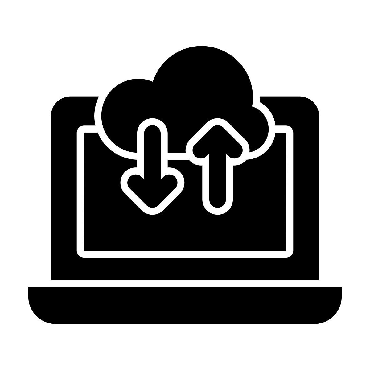cloud data transfer icon
