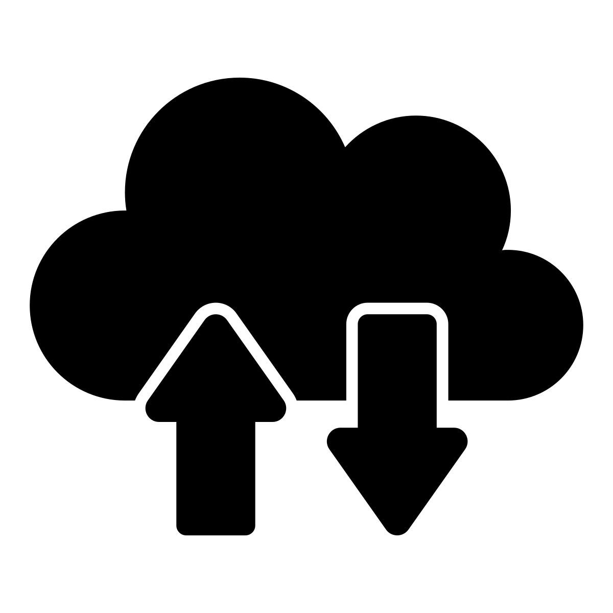 cloud data transfer icon