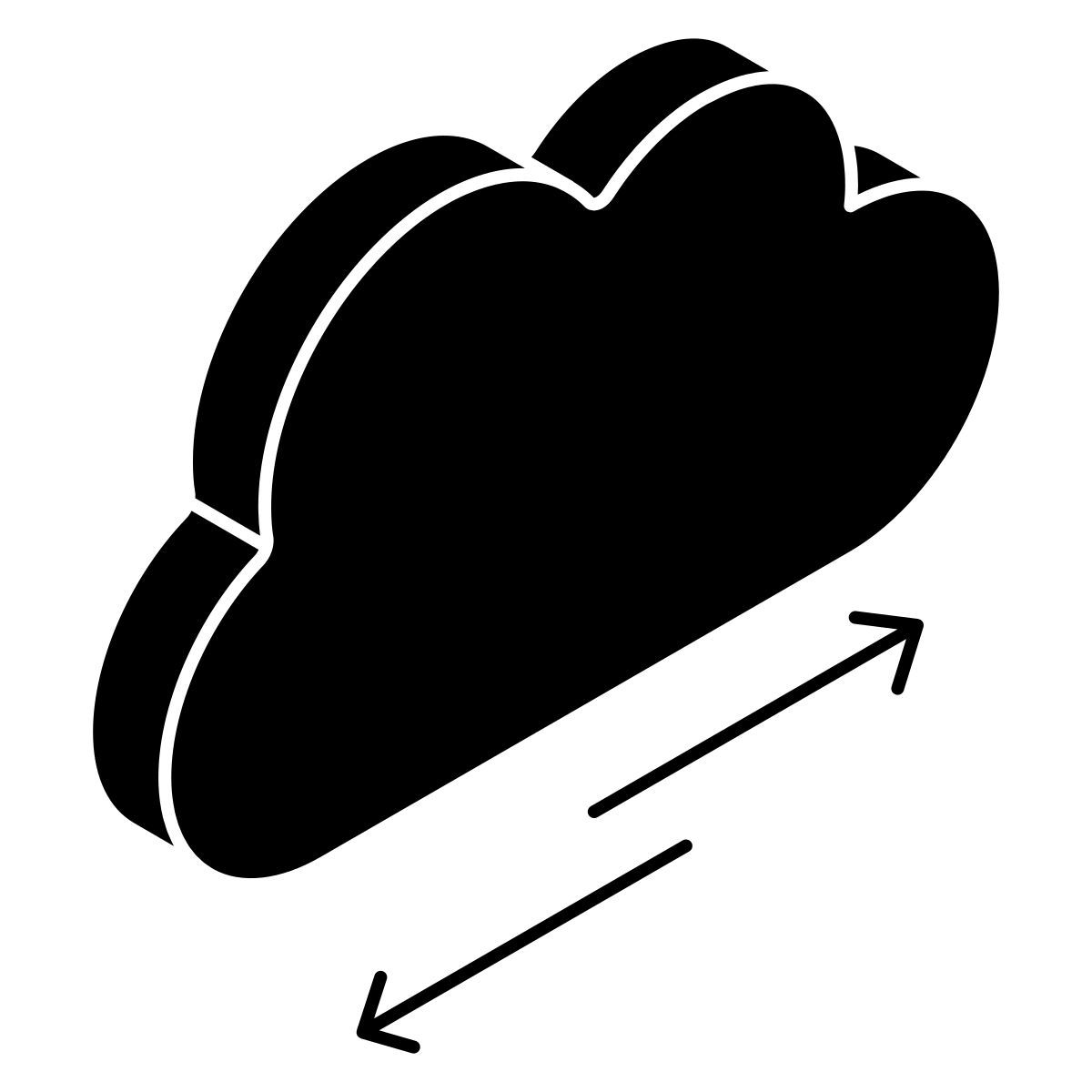 cloud data transfer icon