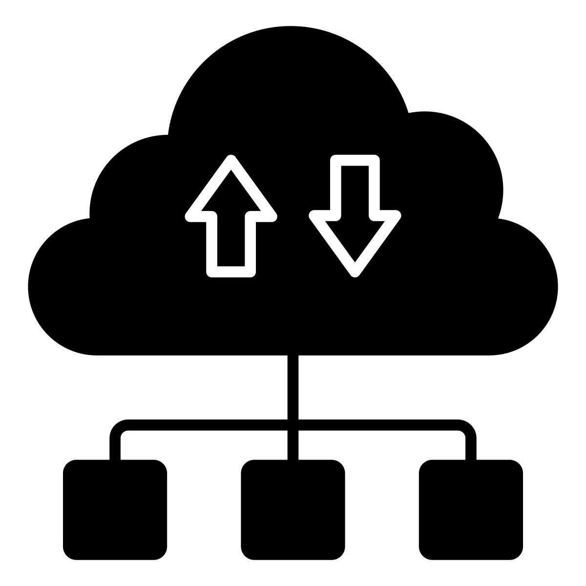 cloud data transfer icon