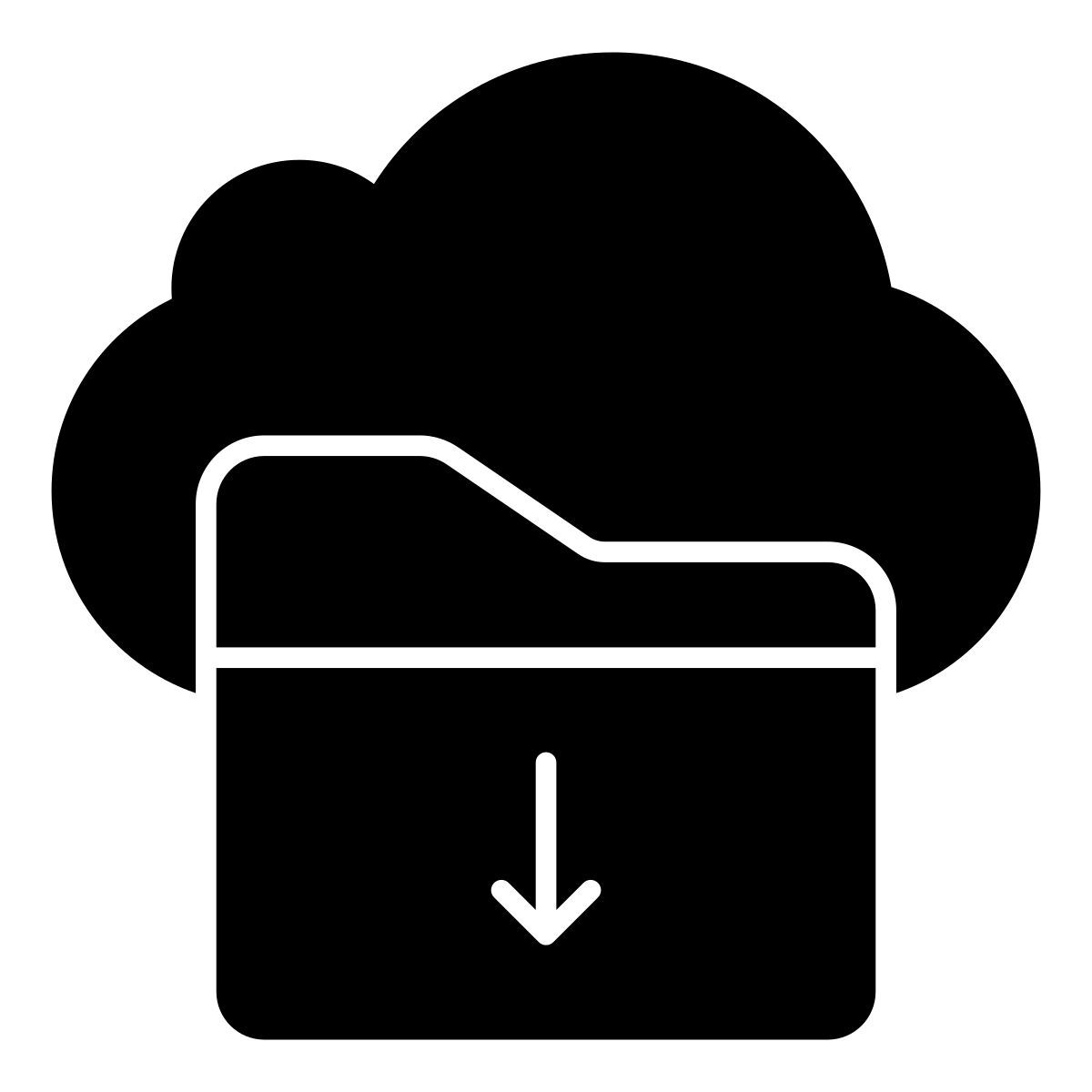 cloud folder download icon