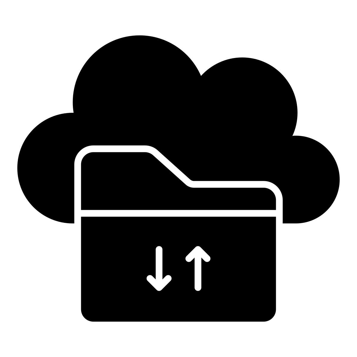 cloud folder transfer icon