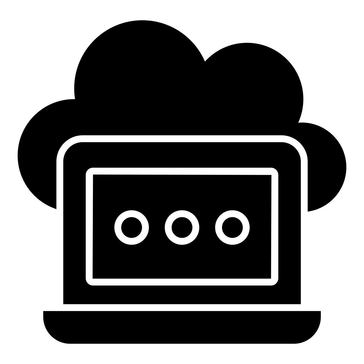 cloud laptop icon
