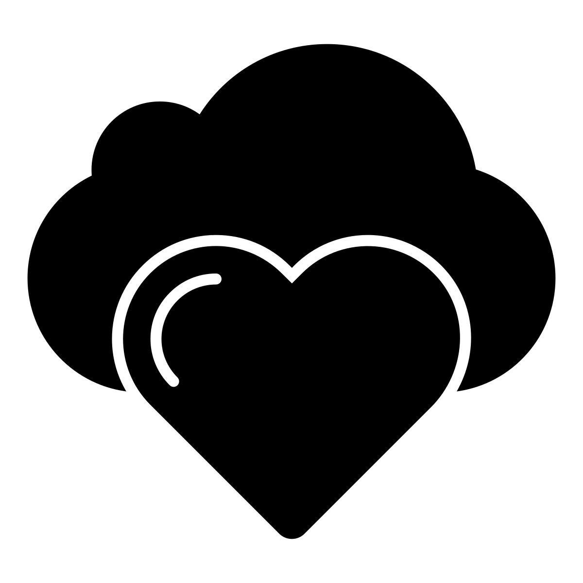 cloud love icon