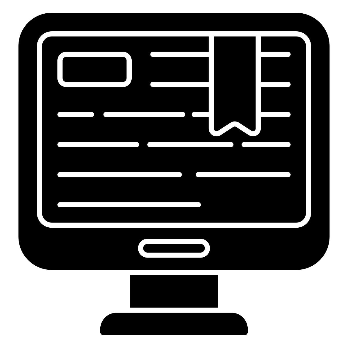 computer bookmark icon
