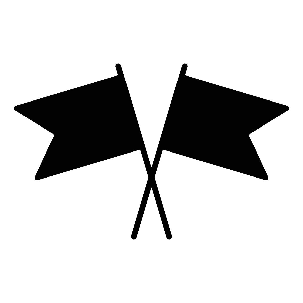 crossing flags icon
