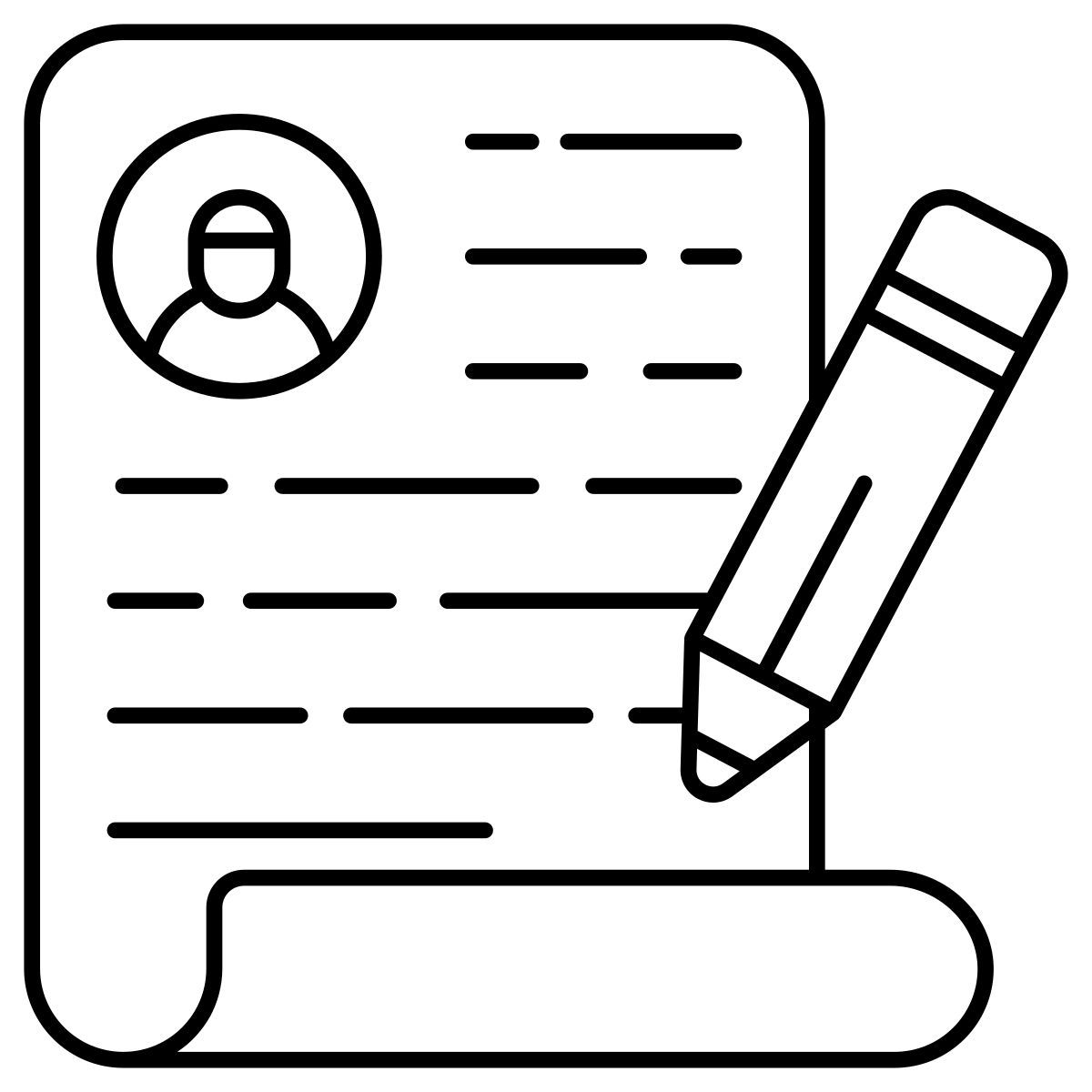 cv writing icon