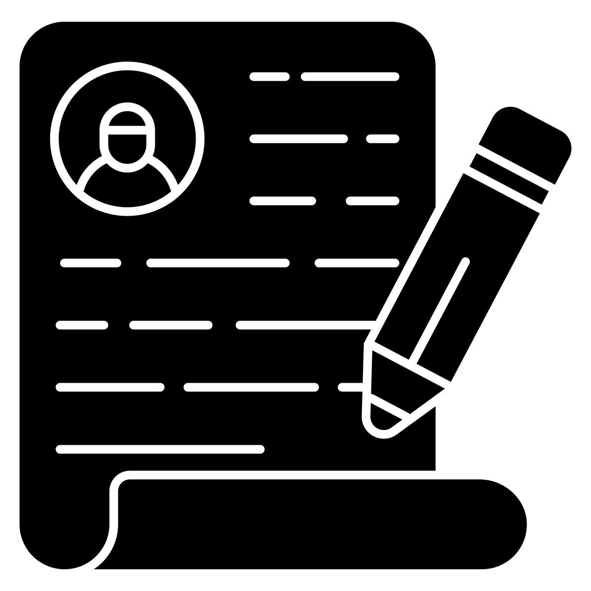 cv writing icon