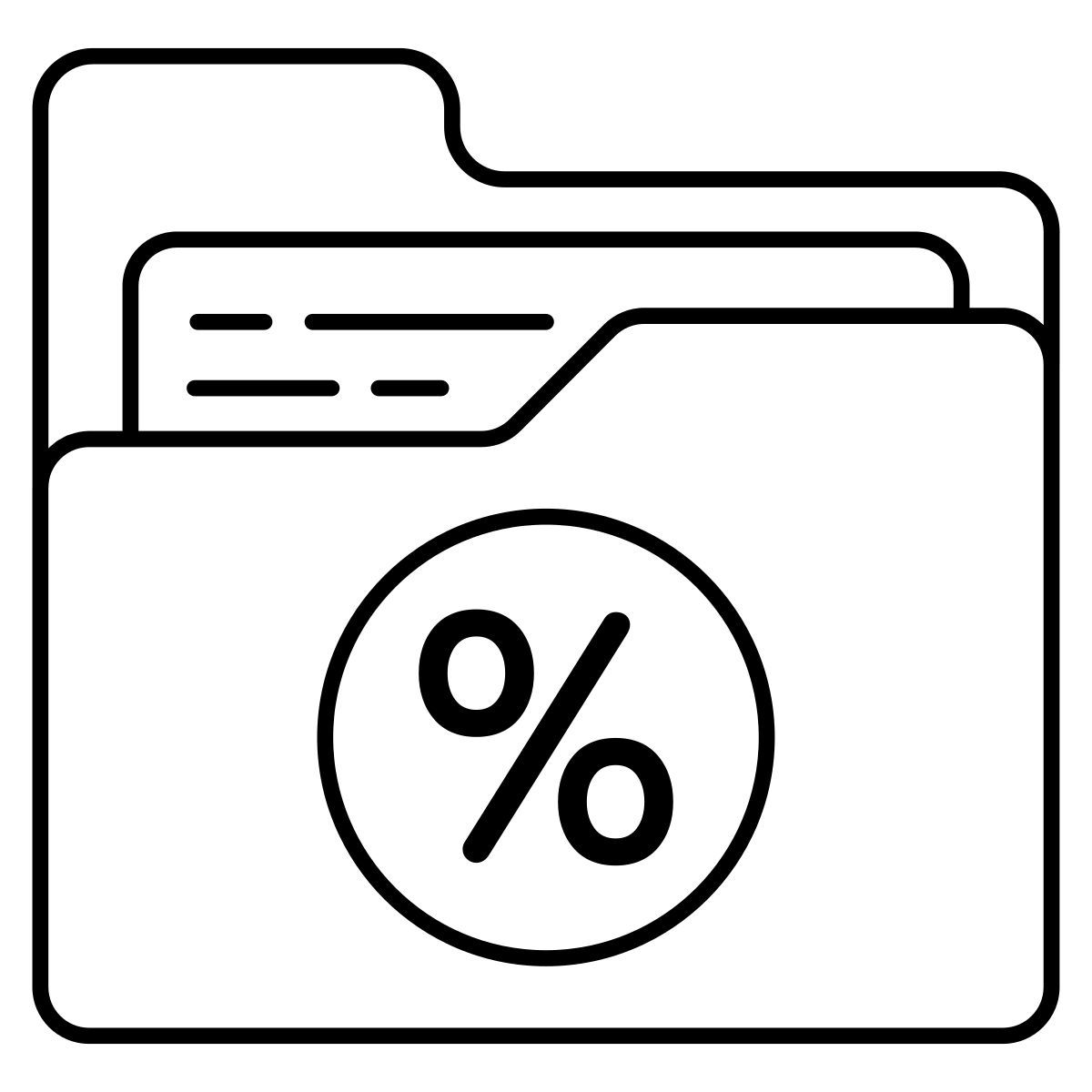 discount folder icon