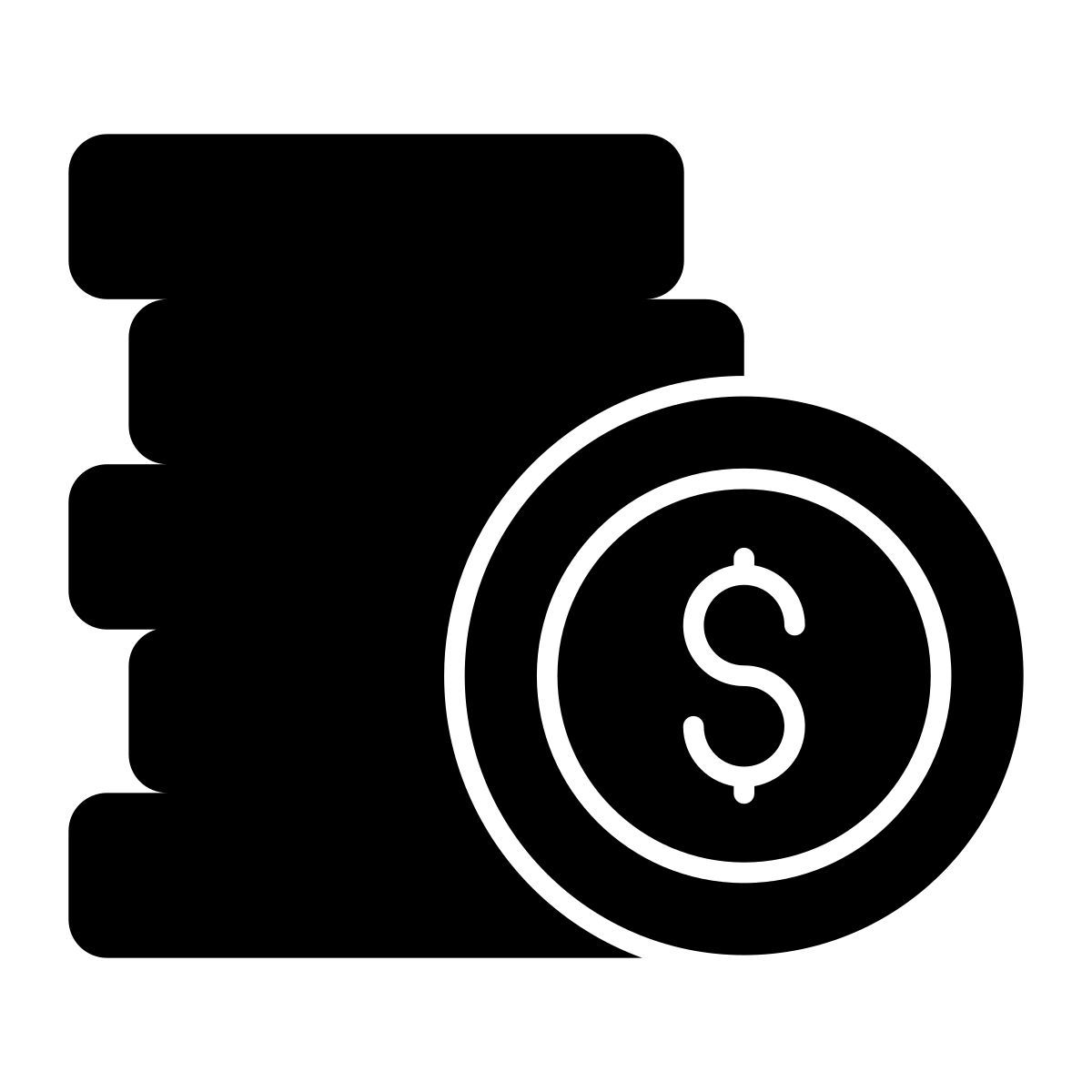 moedas de dólar icon