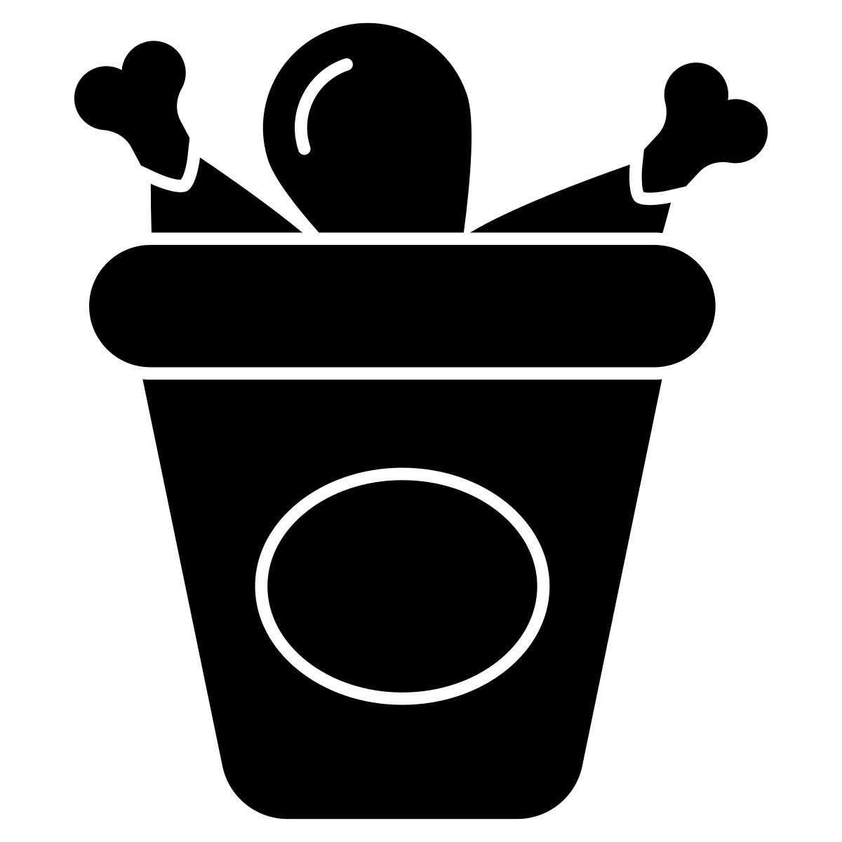 drumstick bucket icon