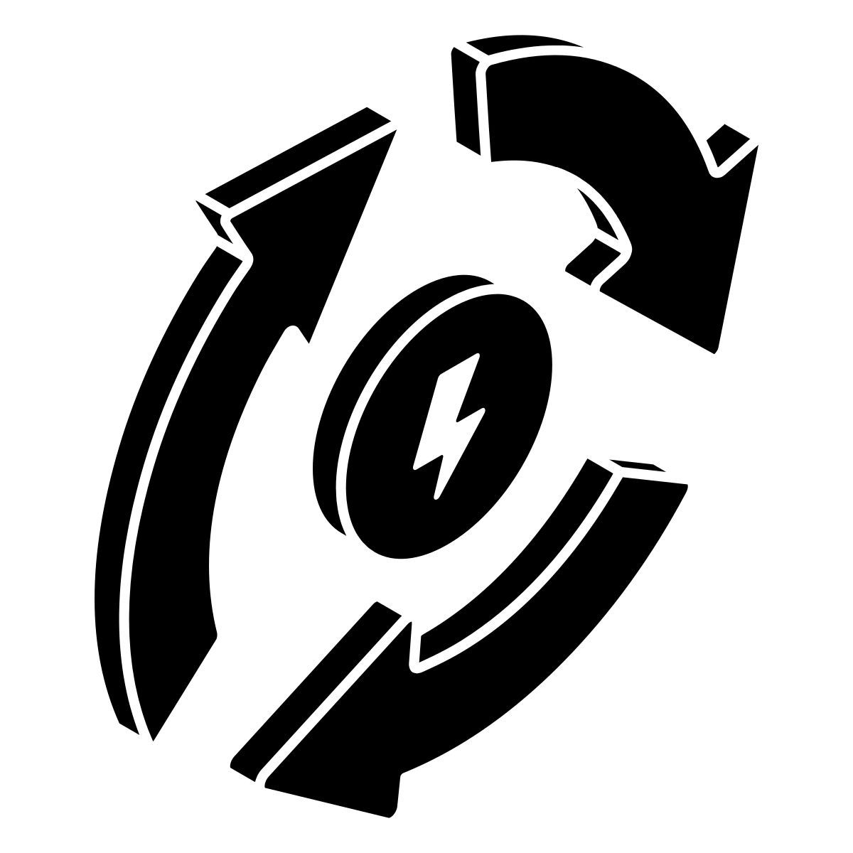 energy recycling icon