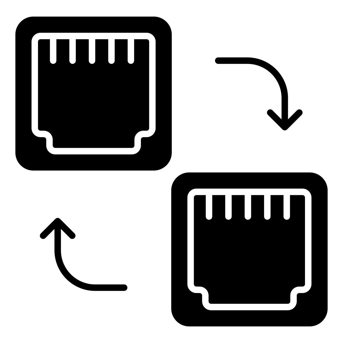 ethernet austausch icon