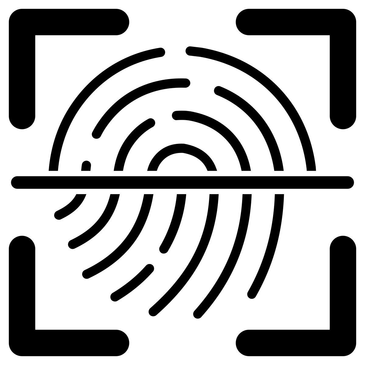 scansione delle impronte digitali icon