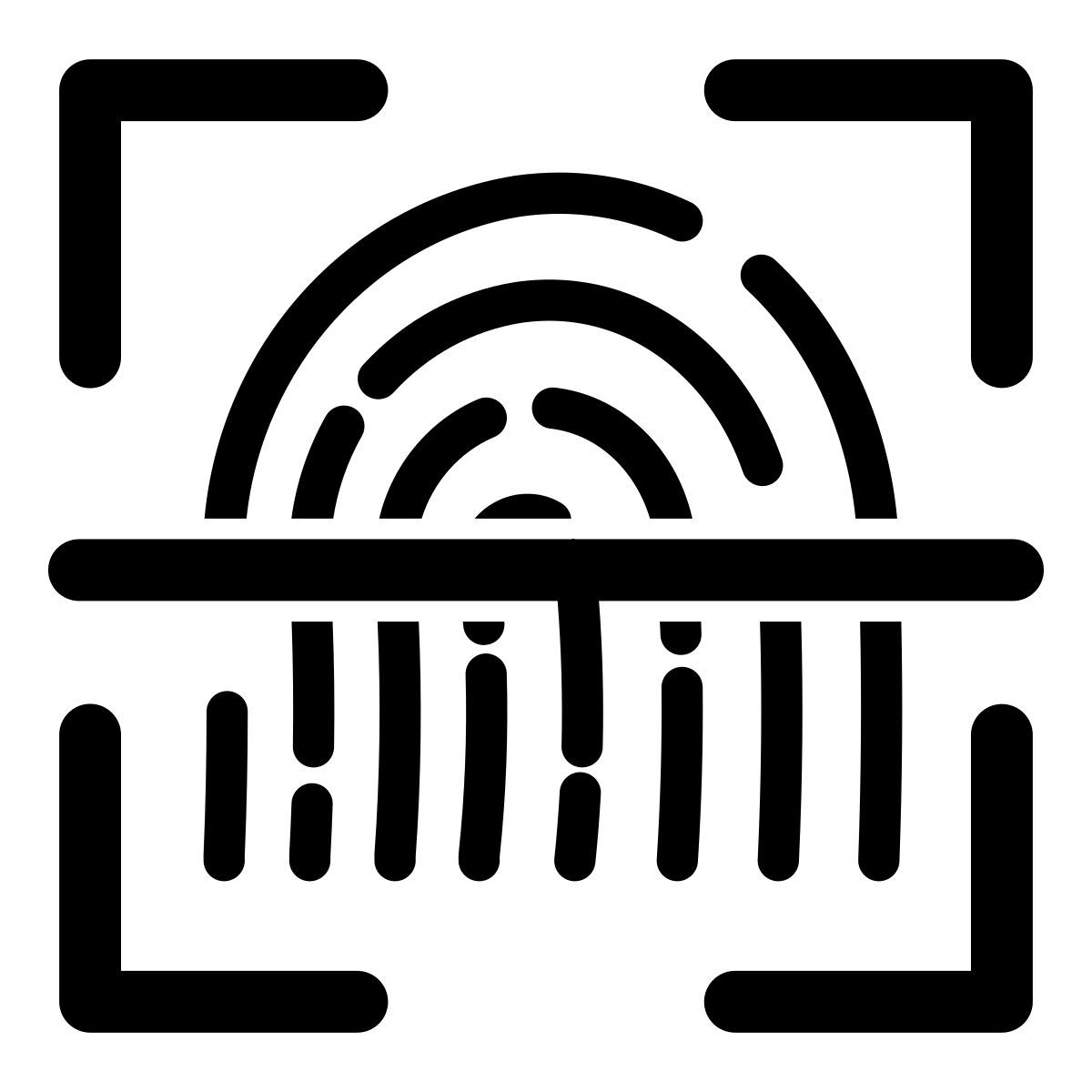 fingerprint scanning icon