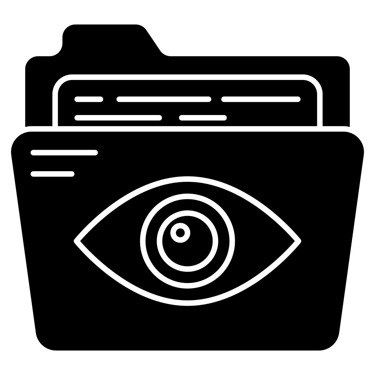 folder inspection icon