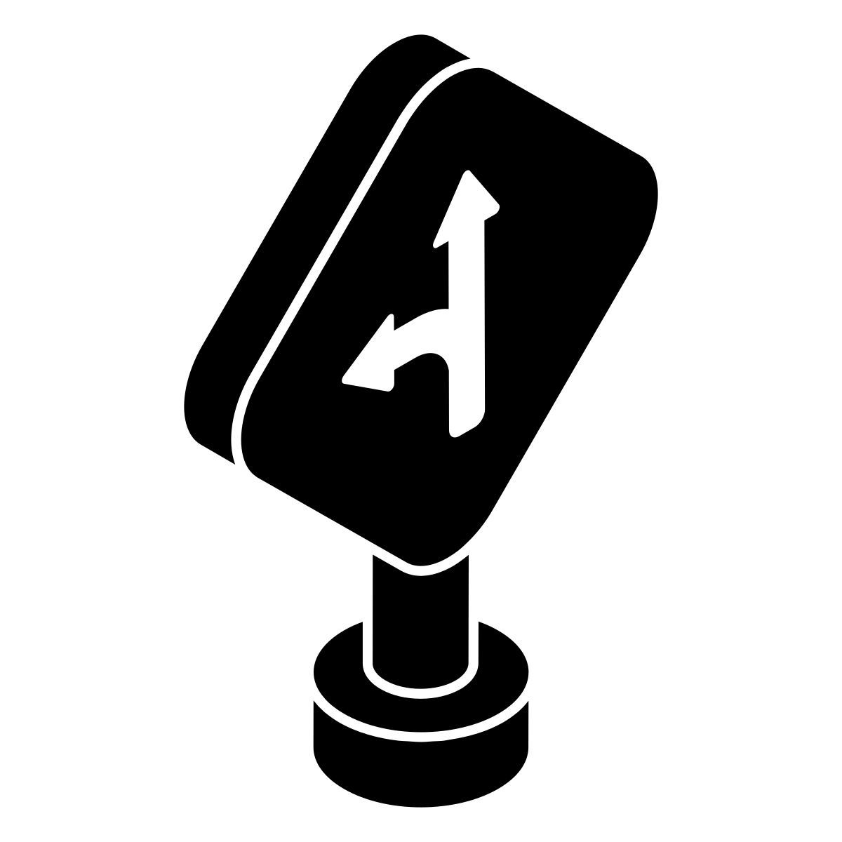 forward left direction board icon