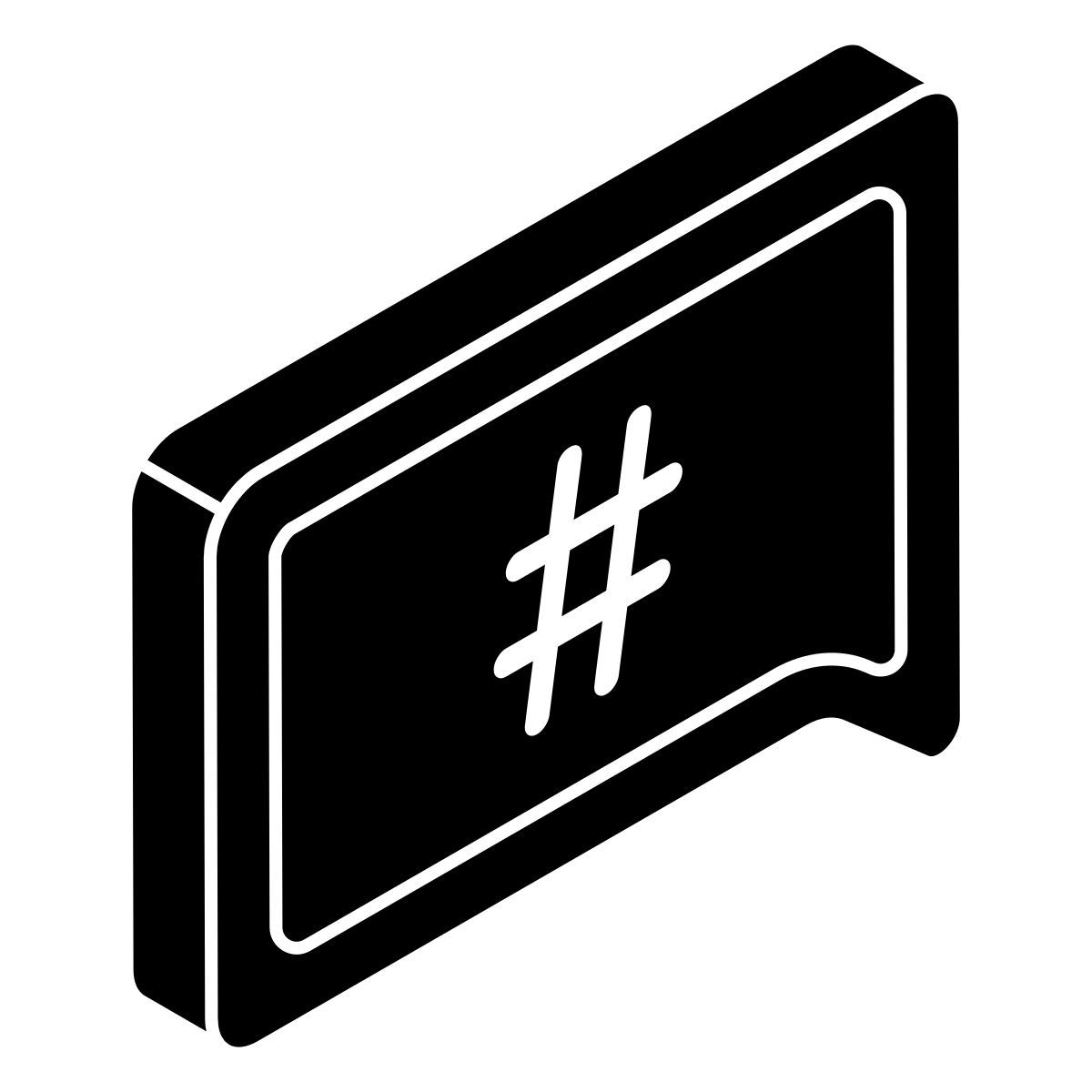 message hashtag icon