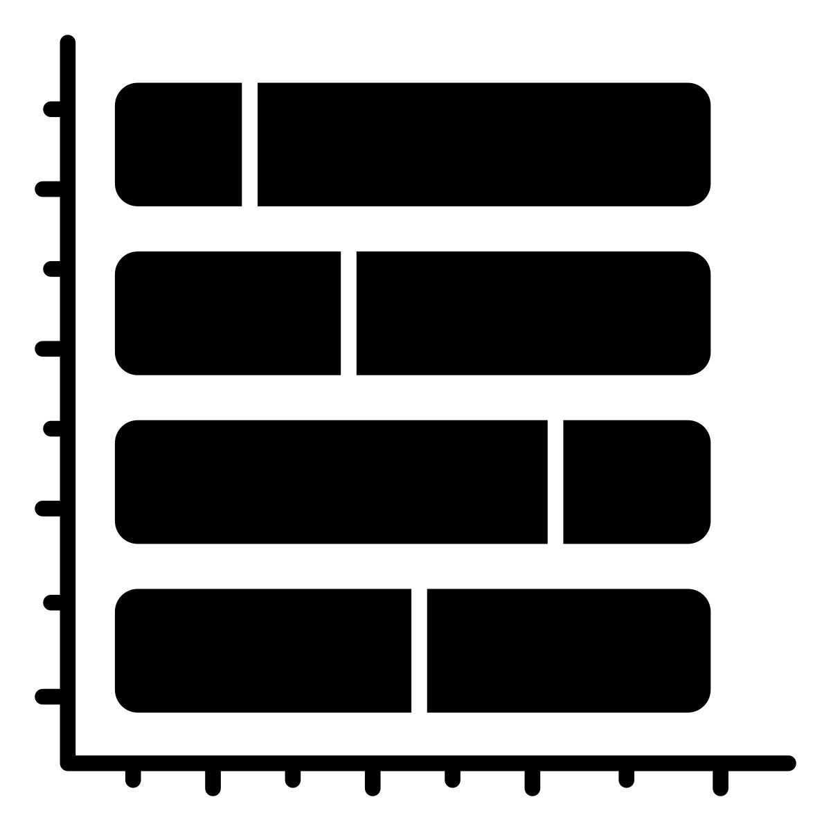 horizontal bar chart icon