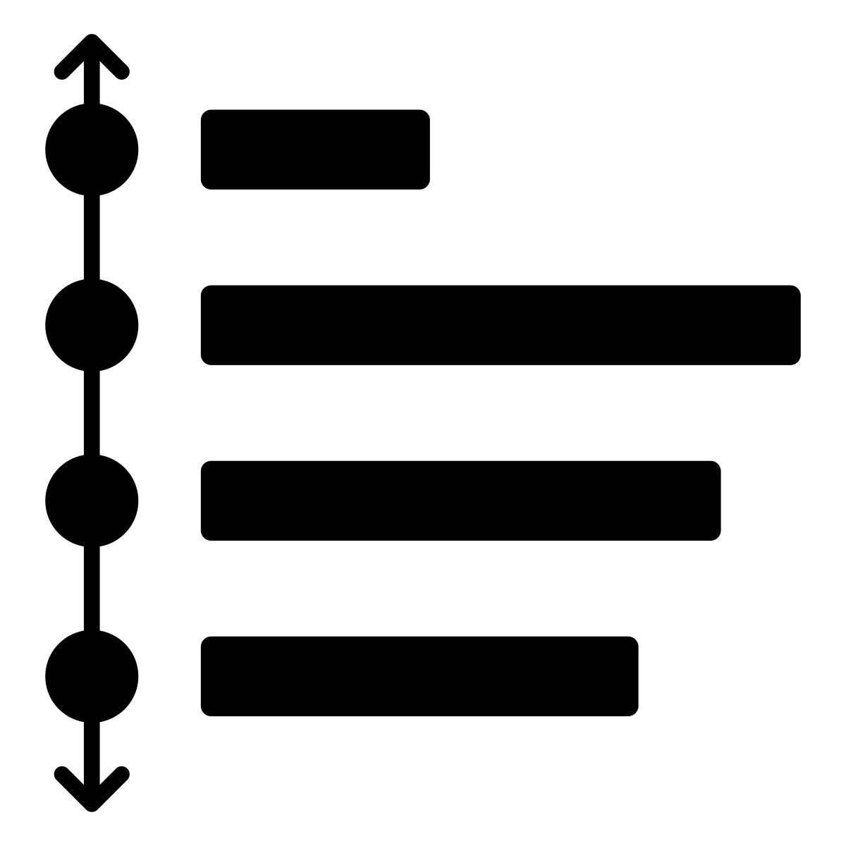 horizontal bar chart icon