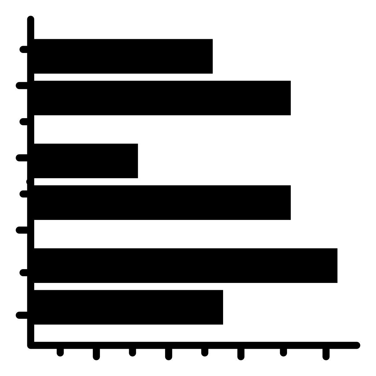 horizontal bar chart icon