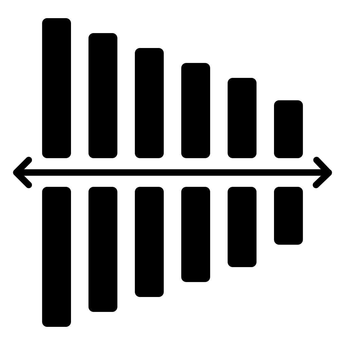 horizontal bar chart icon