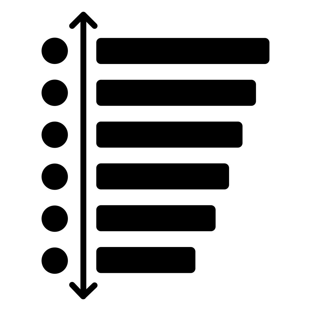 horizontal bar chart icon
