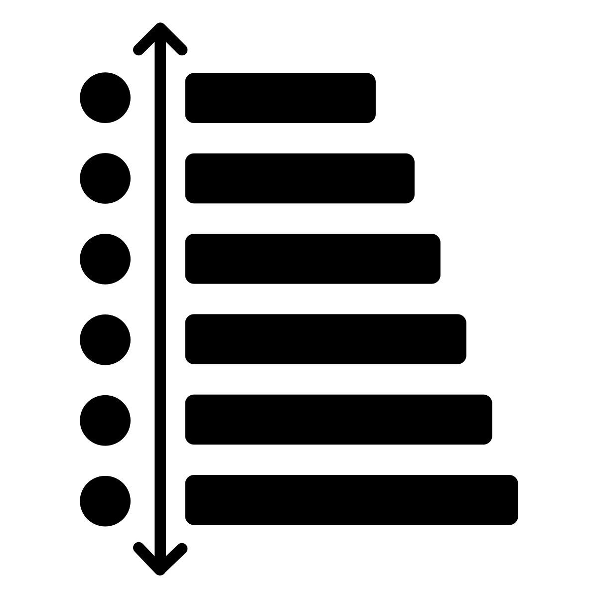 horizontal bar chart icon