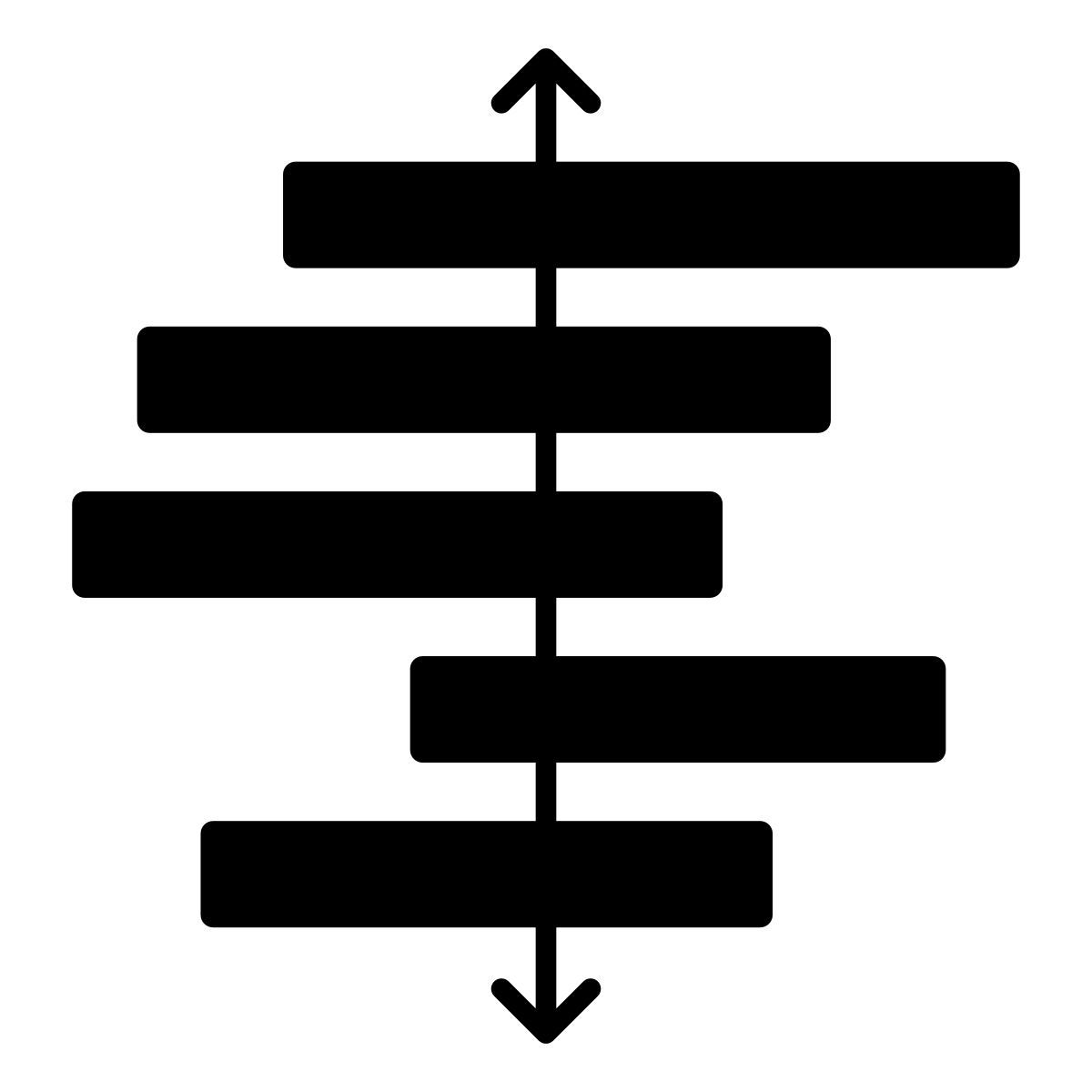 horizontal bar chart icon