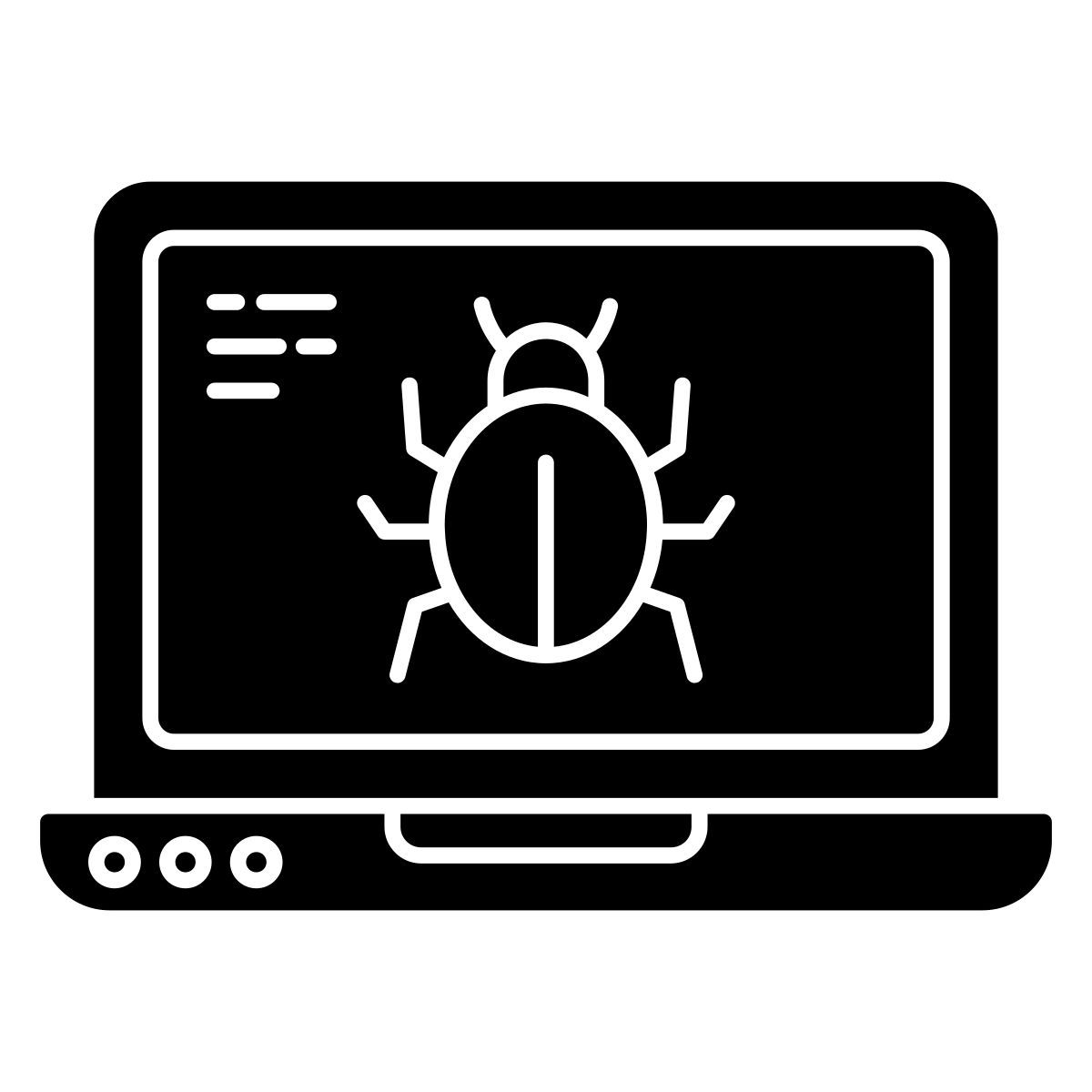 infizierter laptop icon