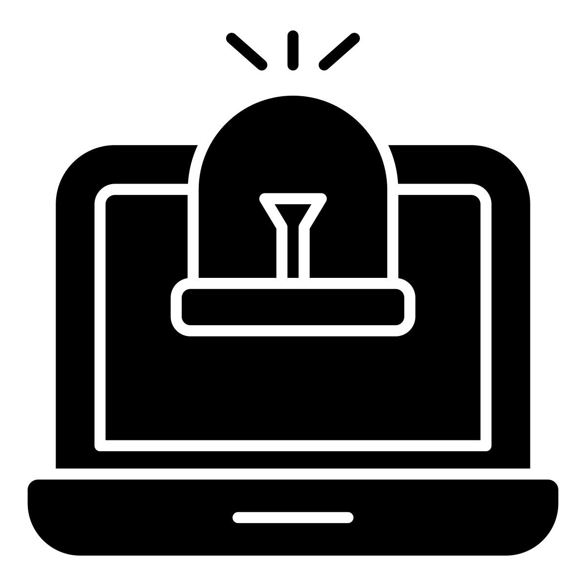 laptop alarm icon