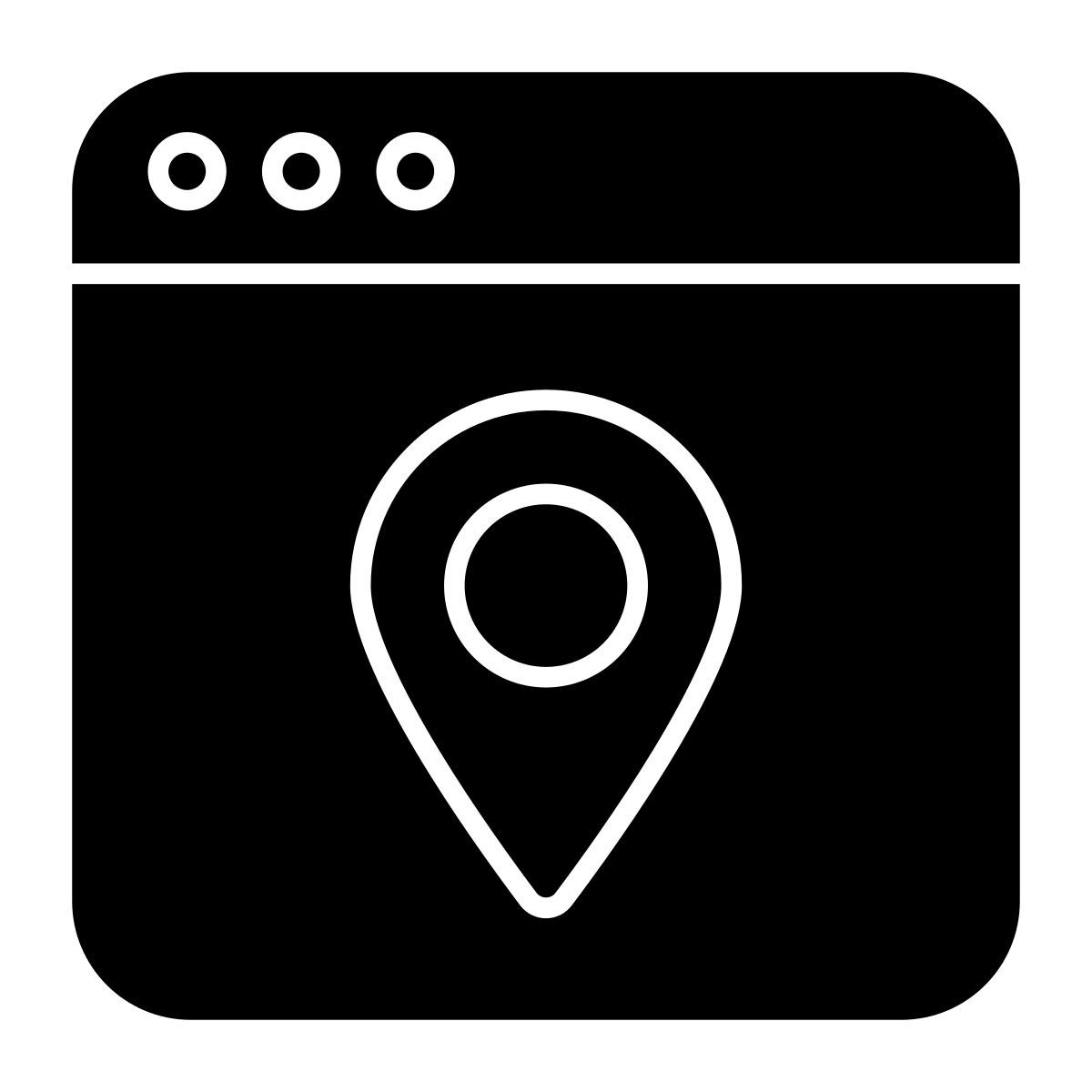 sitio web de ubicación icon