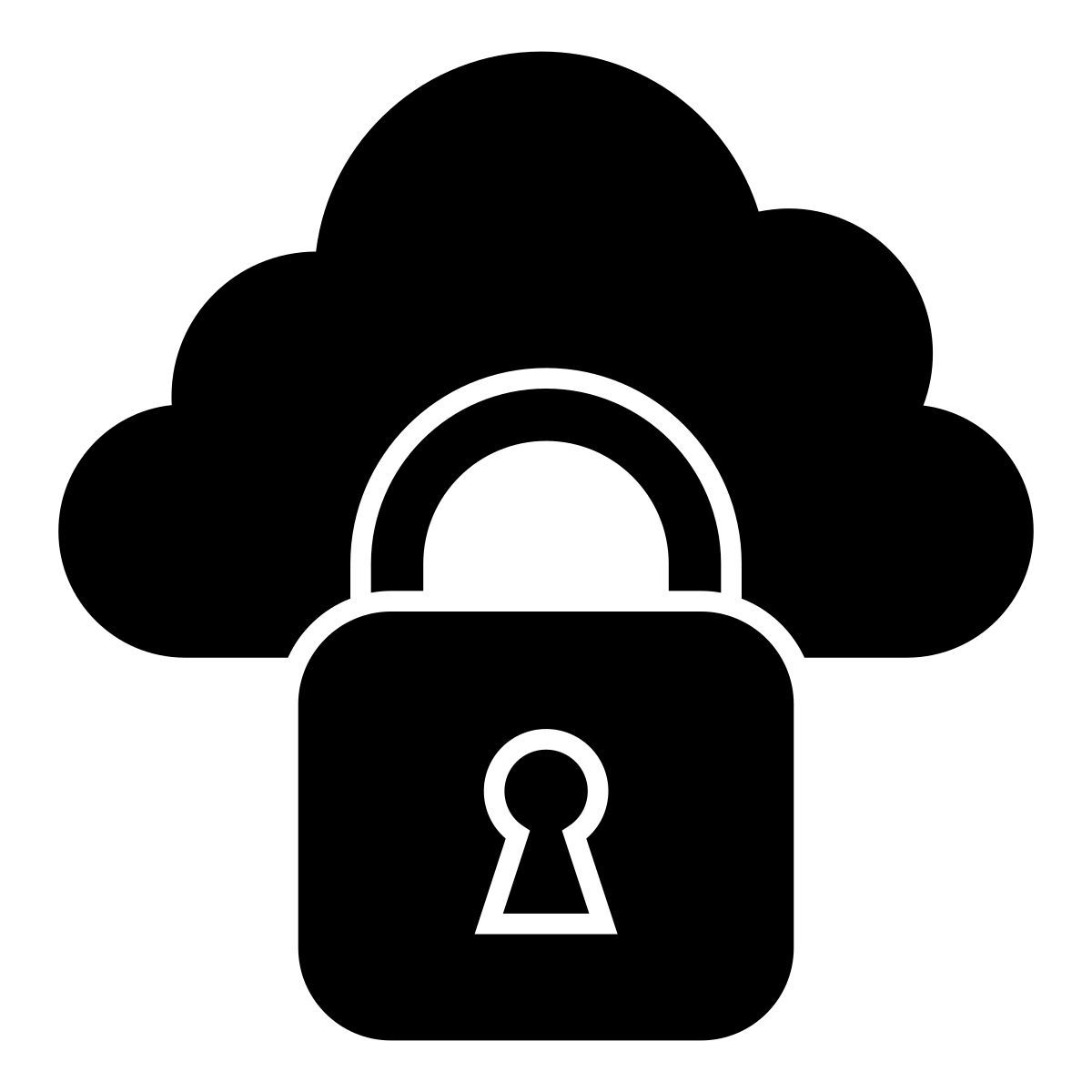 locked cloud icon