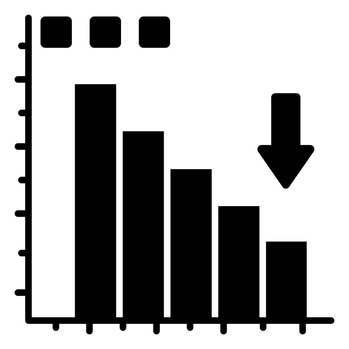 loss chart icon