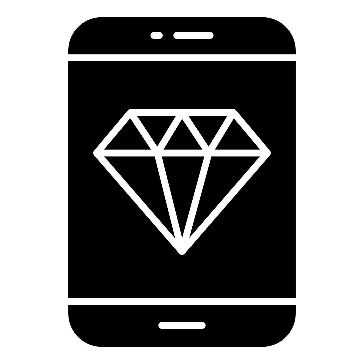 mobile diamond icon