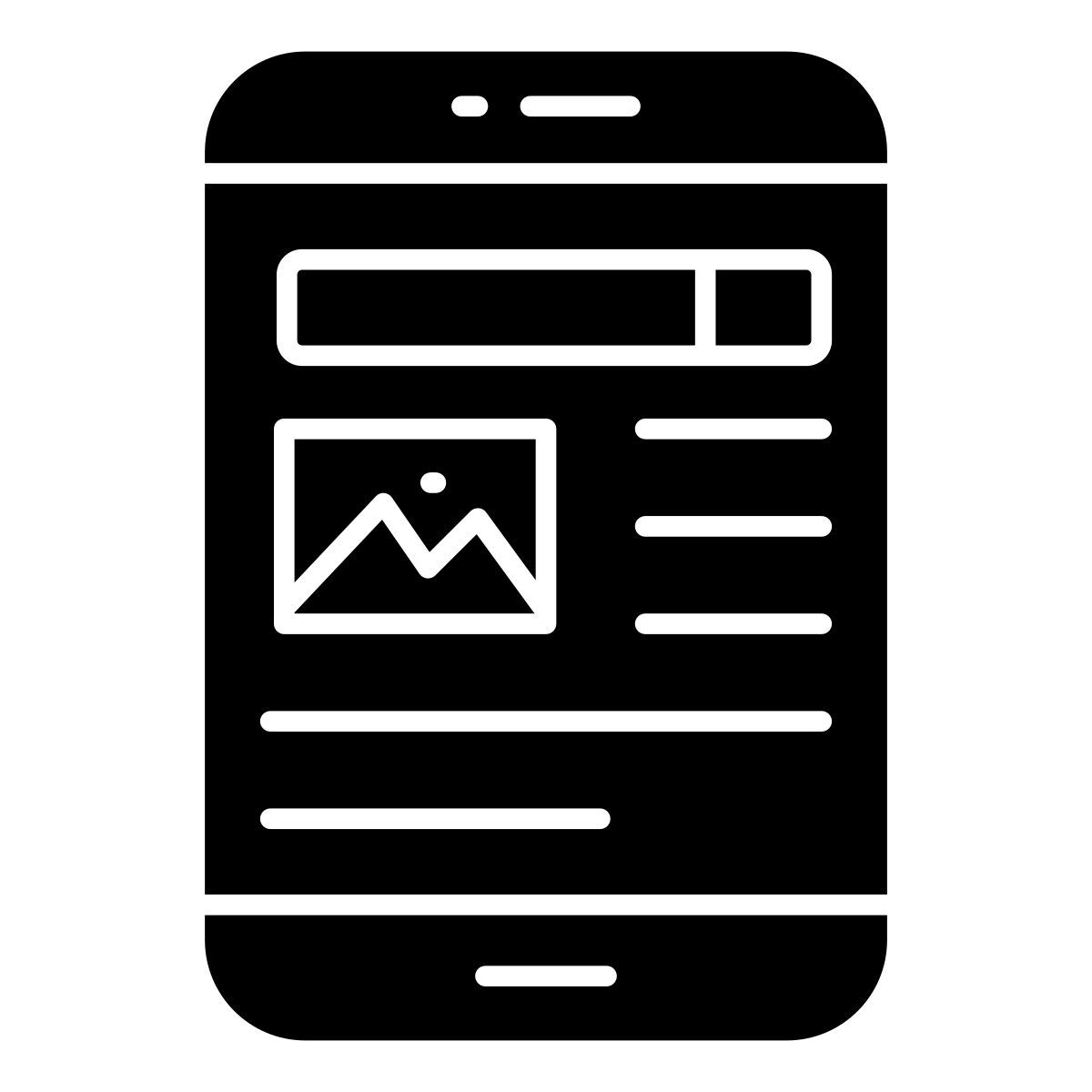 mobile landscape icon