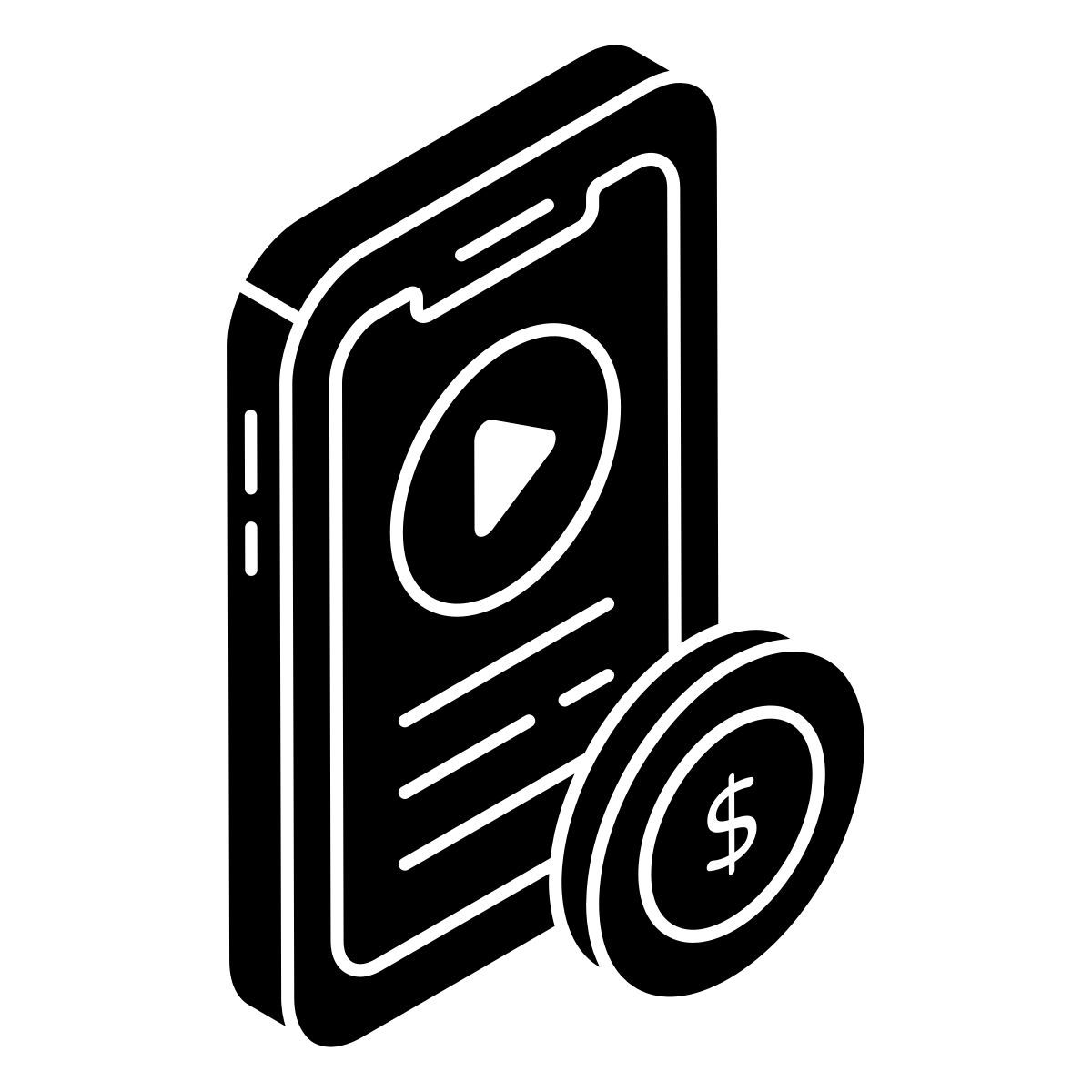 mobile paid video icon