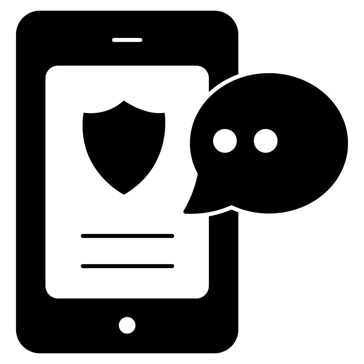 mobile secure chat icon