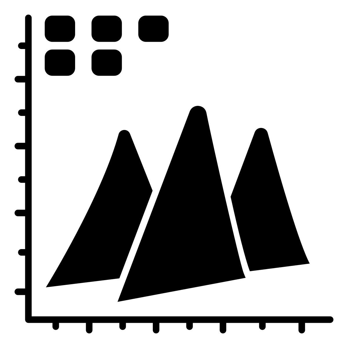 gráfico de montaña icon