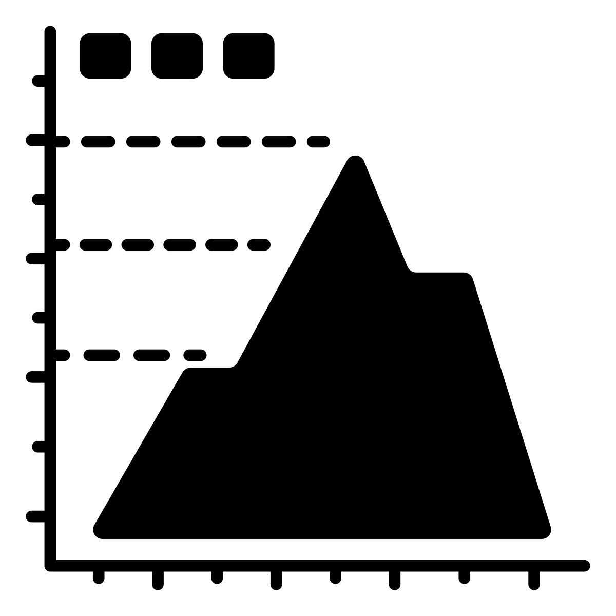 gráfico de montaña icon