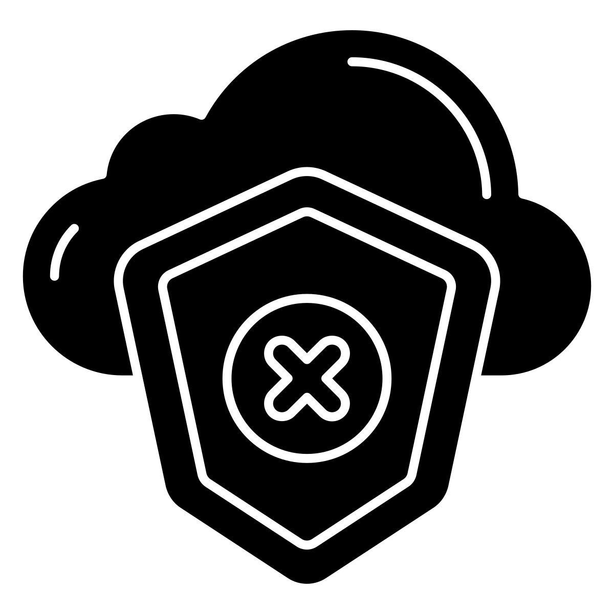 no cloud security icon
