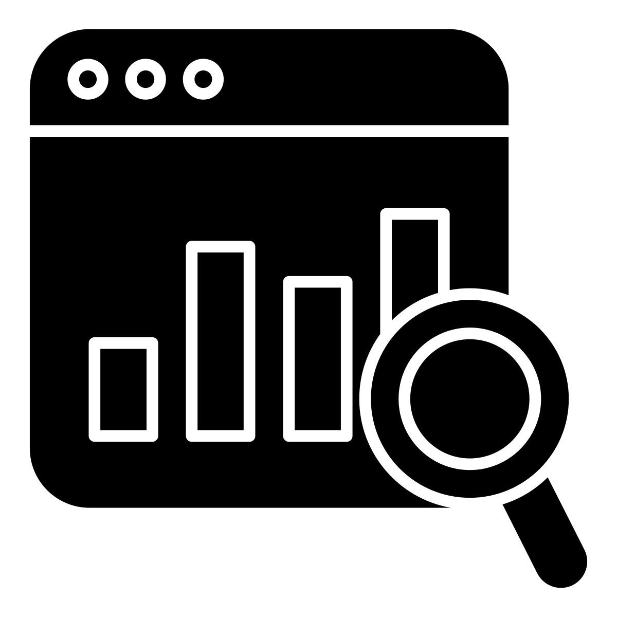 análise de dados online icon